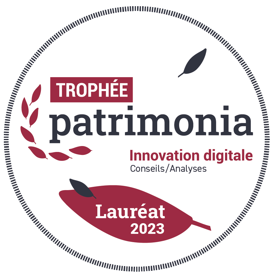 Macaron Trophée Patrimonia Innovation Digitale Conseils et Analyses